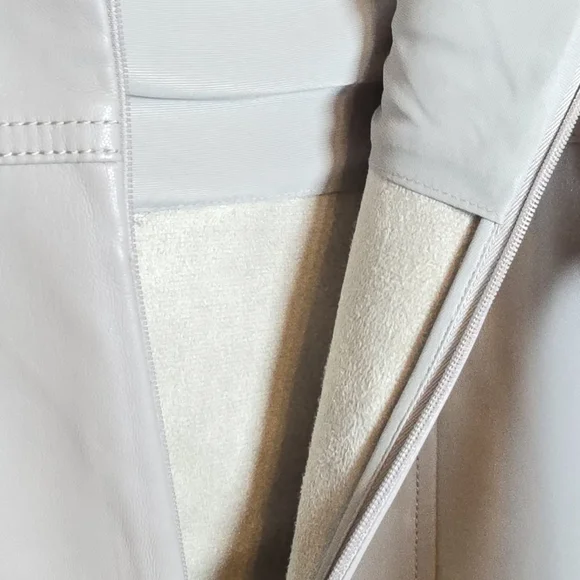 Ann Taylor Women's Vegan Leather Sheath Midi Dress Short Sleeve Size 6 Gray New - Picture 14 of 16